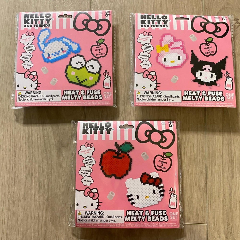 Hello Kitty and Friends Heat and Fuse Melty Beads - Set of 3